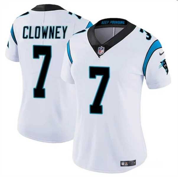 Womens Carolina Panthers #7 Jadeveon Clowney White Stitched Jersey Dzhi->women nfl jersey->Women Jersey